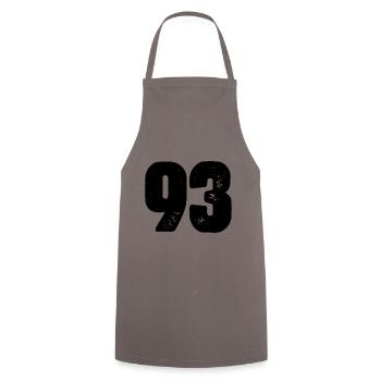 93 number jersey - Cooking Apron - grey - Front - AI Model Male 185 dark (185cm)