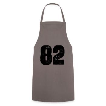 82 number jersey - Cooking Apron - grey - Front - AI Model Male 185 dark (185cm)