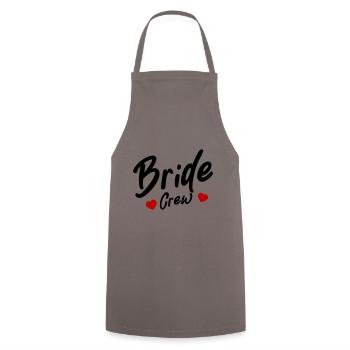 Bride Crew Herz - Kochschürze - Grau - Vorne - AI Model Male 185 dark (185cm)