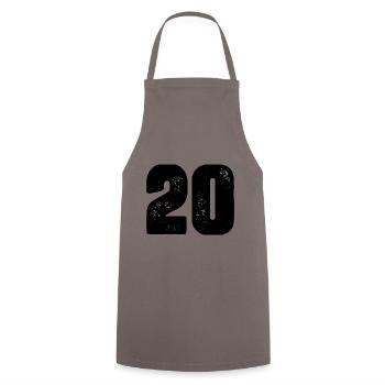 Maillot à 20 chiffres - Tablier de cuisine - gris - Devant - AI Model Male 185 dark (185cm)