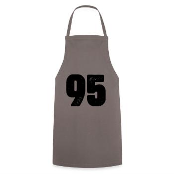 Maillot à 95 numéros - Tablier de cuisine - gris - Devant - AI Model Male 185 dark (185cm)