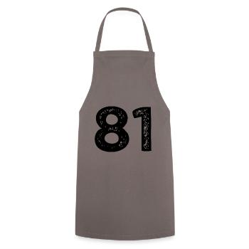 81 number jersey - Cooking Apron - grey - Front - AI Model Male 185 dark (185cm)
