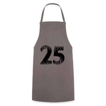 25 Zahl Trikot - Kochschürze - Grau - Vorne - AI Model Male 185 dark (185cm)