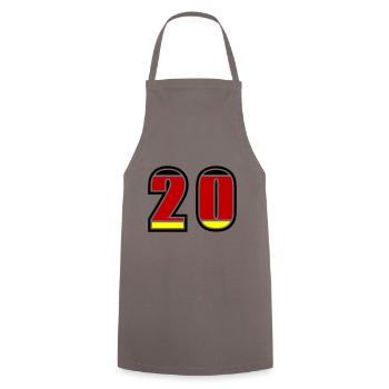20 Nummer Deutschland Trikot - Kochschürze - Grau - Vorne - AI Model Male 185 dark (185cm)