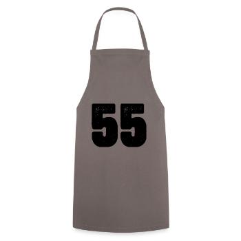 55 Zahl Trikot - Kochschürze - Grau - Vorne - AI Model Male 185 dark (185cm)