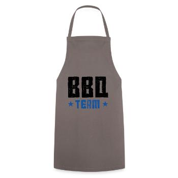 Bbq Team - Kochschürze - Grau - Vorne - AI Model Male 185 dark (185cm)