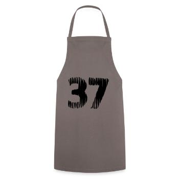 37 Zahl Trikot - Kochschürze - Grau - Vorne - AI Model Male 185 dark (185cm)