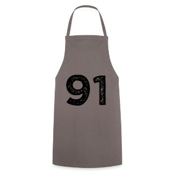 91 number jersey - Cooking Apron - grey - Front - AI Model Male 185 dark (185cm)