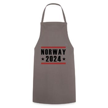 Norway 2024 - Cooking Apron - grey - Front - AI Model Male 185 dark (185cm)