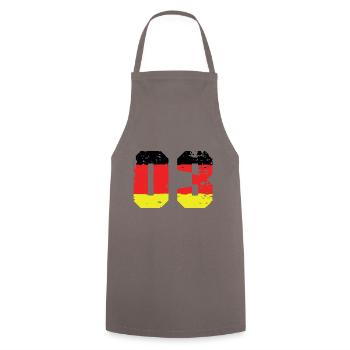 3 Number Germany Jersey - Cooking Apron - grey - Front - AI Model Male 185 dark (185cm)