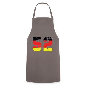 52 Numéro Allemagne Jersey - Tablier de cuisine - gris - Devant - AI Model Male 185 dark (185cm)