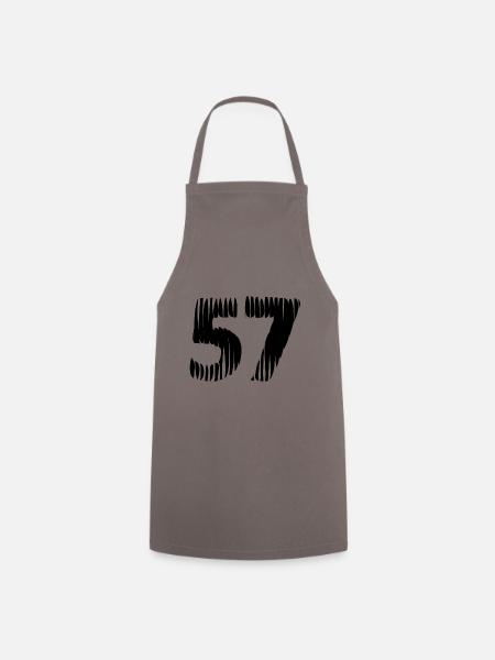 57 Zahl Trikot - Kochschürze - Grau