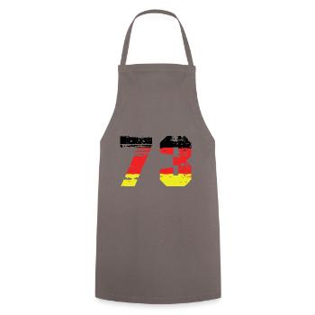 73 Numéro Allemagne Jersey - Tablier de cuisine - gris - Devant - AI Model Male 185 dark (185cm)