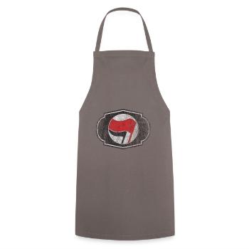 ANTIFA FAHNE FAHNEN - Kochschürze - Grau - Vorne - AI Model Male 185 dark (185cm)