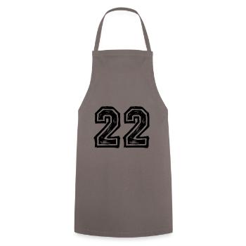 22 Nombre de maillot - Tablier de cuisine - gris - Devant - AI Model Male 185 dark (185cm)