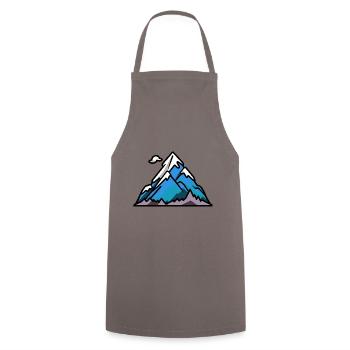 Mountains Landscape - Cooking Apron - grey - Front - AI Model Male 185 dark (185cm)