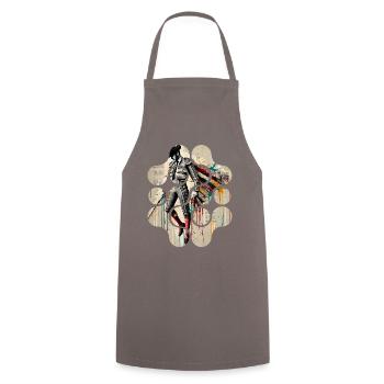 L'élégance colorée du matador - Tablier de cuisine - gris - Devant - AI Model Male 185 dark (185cm)