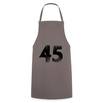 45 Zahl Trikot - Kochschürze - Grau - Vorne - AI Model Male 185 dark (185cm)