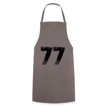 77 Number jersey - Cooking Apron - grey - Front - AI Model Male 185 dark (185cm)