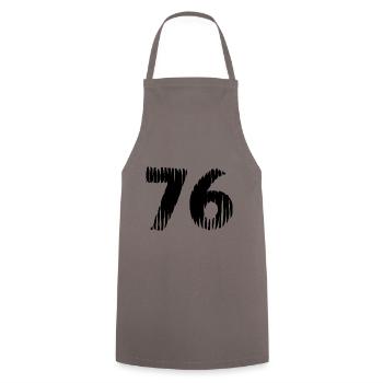 76 number jersey - Cooking Apron - grey - Front - AI Model Male 185 dark (185cm)