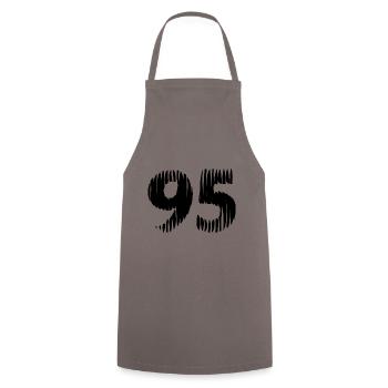 95 number jersey - Cooking Apron - grey - Front - AI Model Male 185 dark (185cm)