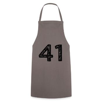 Maillot à 41 numéros - Tablier de cuisine - gris - Devant - AI Model Male 185 dark (185cm)