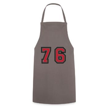 76 Symbole numérique - Tablier de cuisine - gris - Devant - AI Model Male 185 dark (185cm)