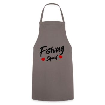 Coeur de l’escouade de pêche - Tablier de cuisine - gris - Devant - AI Model Male 185 dark (185cm)