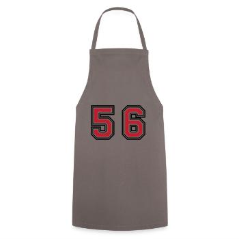 56 Symbole numérique - Tablier de cuisine - gris - Devant - AI Model Male 185 dark (185cm)