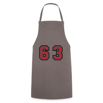 63 Symbole numérique - Tablier de cuisine - gris - Devant - AI Model Male 185 dark (185cm)
