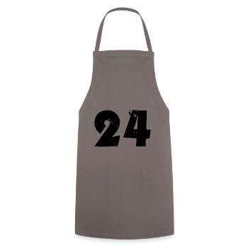 24 Nombre - Tablier de cuisine - gris - Devant - AI Model Male 185 dark (185cm)