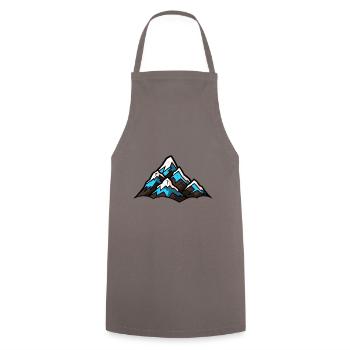 Symbol Berge - Kochschürze - Grau - Vorne - AI Model Male 185 dark (185cm)