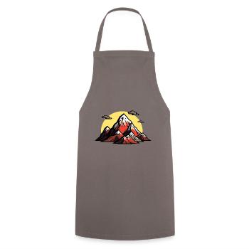 Mountains Alps Symbol - Cooking Apron - grey - Front - AI Model Male 185 dark (185cm)