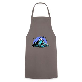 Mountains Alps Symbol - Cooking Apron - grey - Front - AI Model Male 185 dark (185cm)