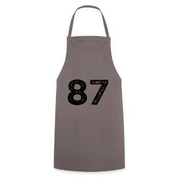 87 Zahl Trikot - Kochschürze - Grau - Vorne - AI Model Male 185 dark (185cm)
