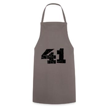 Maillot à 41 numéros - Tablier de cuisine - gris - Devant - AI Model Male 185 dark (185cm)