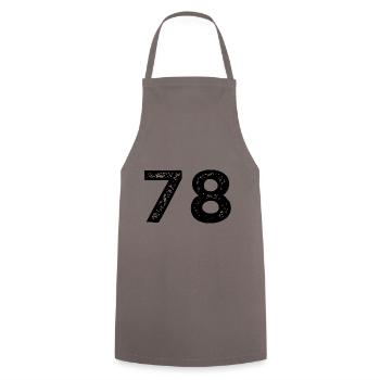 78 Number jersey - Cooking Apron - grey - Front - AI Model Male 185 dark (185cm)