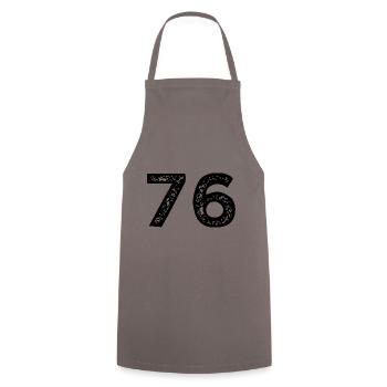 76 number jersey - Cooking Apron - grey - Front - AI Model Male 185 dark (185cm)