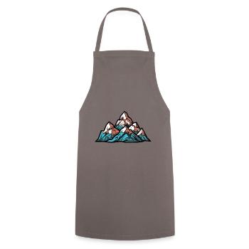 Mountains Alps Symbol - Cooking Apron - grey - Front - AI Model Male 185 dark (185cm)