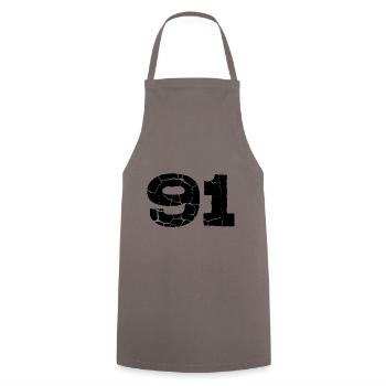 Maillot à 91 numéros - Tablier de cuisine - gris - Devant - AI Model Male 185 dark (185cm)