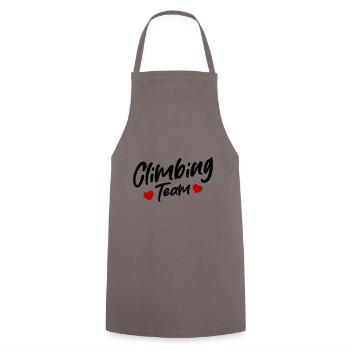 Climbing Team - Kochschürze - Grau - Vorne - AI Model Male 185 dark (185cm)