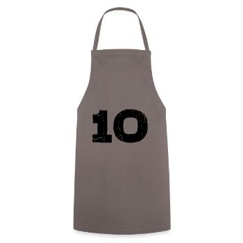 Maillot à 10 chiffres - Tablier de cuisine - gris - Devant - AI Model Male 185 dark (185cm)