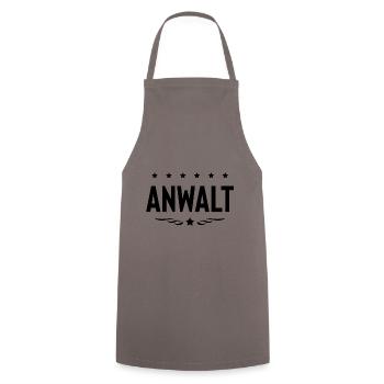 Anwalt Beruf - Kochschürze - Grau - Vorne - AI Model Male 185 dark (185cm)