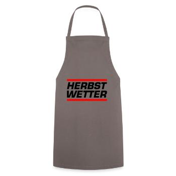Herbst Wetter - Kochschürze - Grau - Vorne - AI Model Male 185 dark (185cm)