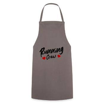 Cœur d’équipe de course à pied - Tablier de cuisine - gris - Devant - AI Model Male 185 dark (185cm)