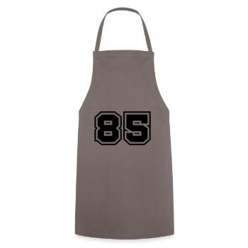 85 number symbol - Cooking Apron - grey - Front - AI Model Male 185 dark (185cm)