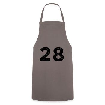 28 Number jersey - Cooking Apron - grey - Front - AI Model Male 185 dark (185cm)