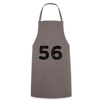 56 Number Leotard - Cooking Apron - grey - Front - AI Model Male 185 dark (185cm)