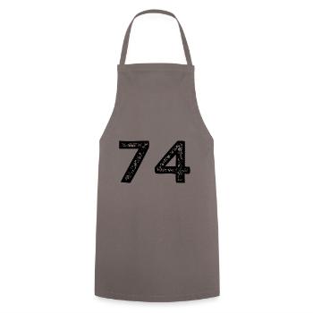 74 number jersey - Cooking Apron - grey - Front - AI Model Male 185 dark (185cm)