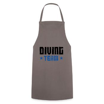 Diving Team - Cooking Apron - grey - Front - AI Model Male 185 dark (185cm)